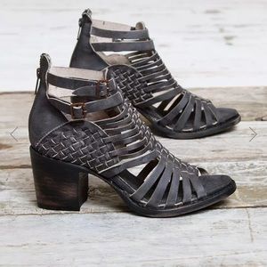 Freebird Leather Heeled Sandal Booties Size 10